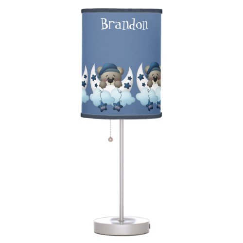 Dog Moon  Stars Table Lamp