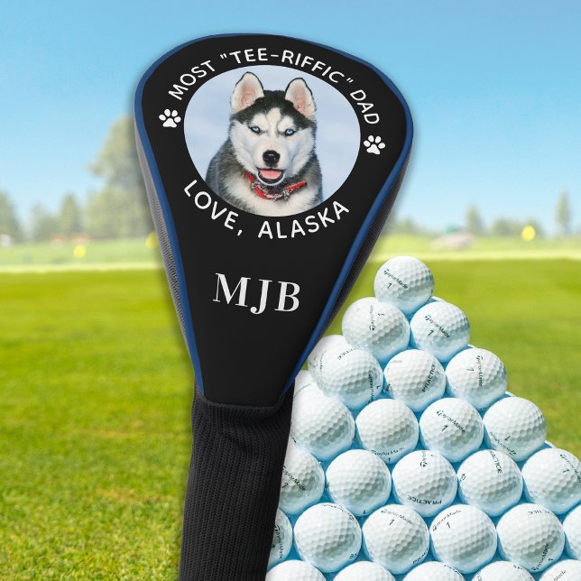 Dog Most Tee-Riffic Dad Personalized Photo Driver Golf Head Cover (Creator Uploaded)