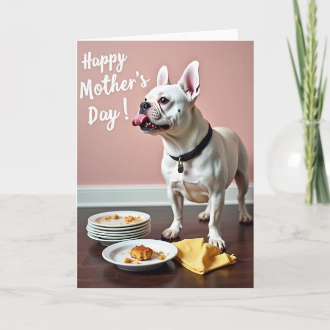 Dog Mothers Day Feast Illustration Card (Front)