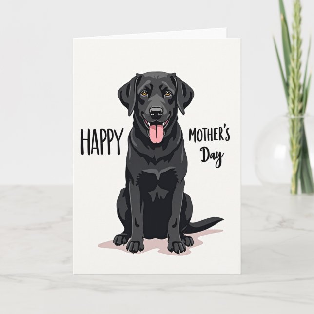 Dog Mothers Day Illustration Card (Front)