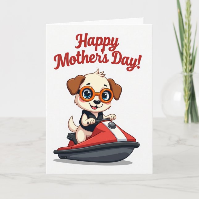 Dog Mothers Day Joy Ride Card (Front)