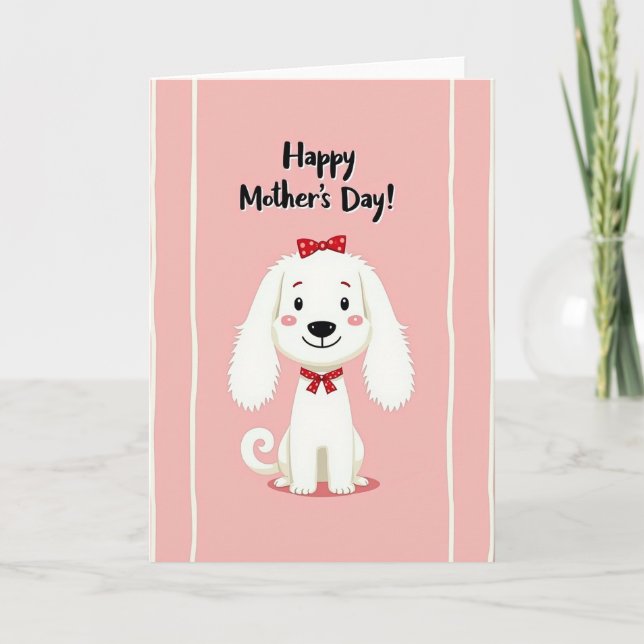 Dog Mothers Day Love Message Card (Front)