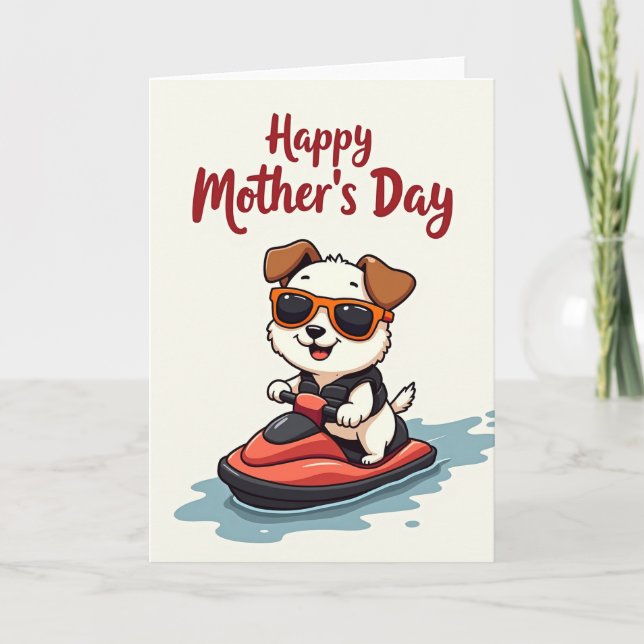 Dog Mothers Day Watercraft Card (Front)