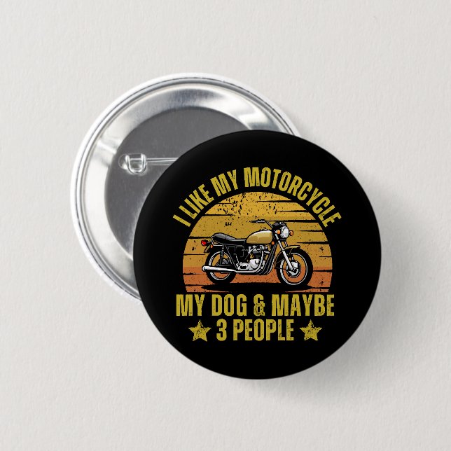 Dog Motorcycle Button (Front & Back)