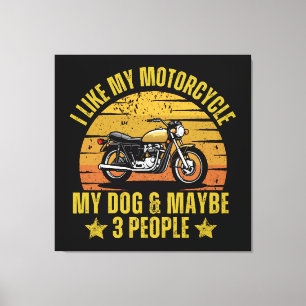 Dog Motorcycle Canvas Print