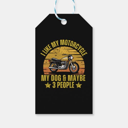 Dog Motorcycle Gift Tags