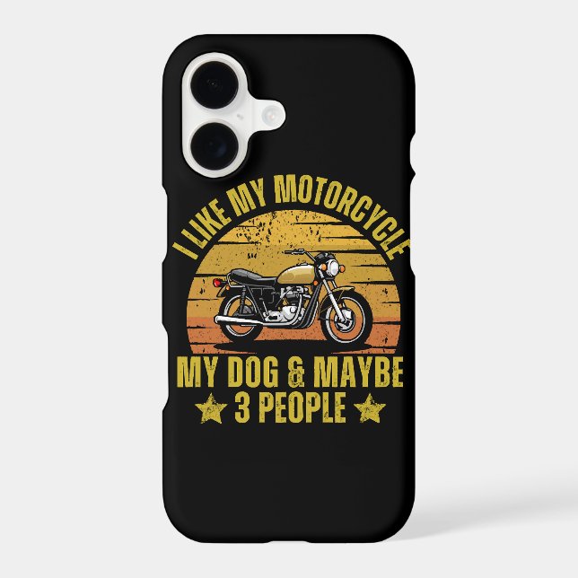 Dog Motorcycle Iphone Case (Back)