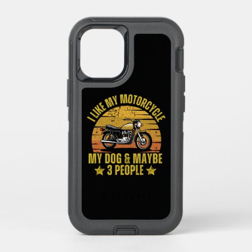 Dog Motorcycle OtterBox Defender iPhone 12 Mini Case