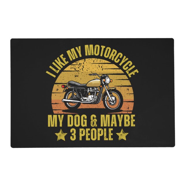 Dog Motorcycle Placemat (Front)