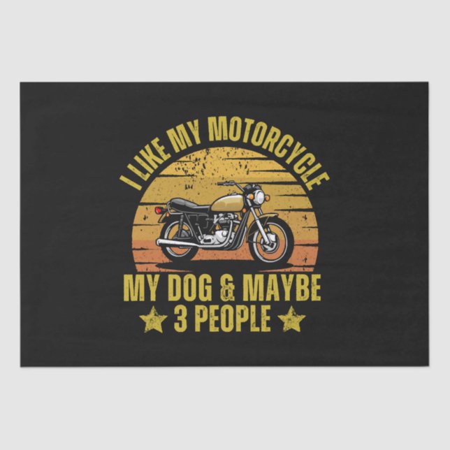 Dog Motorcycle Tissue Paper (Front)