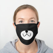 Dog Mouth Black Cotton Face Mask (Worn)