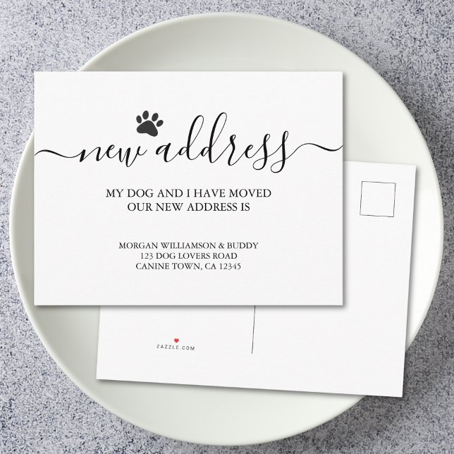 Dog Moving Announcement Postcard (Creator Uploaded)