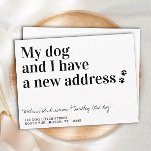 Dog Moving New Address We've Moved Announcement Po Postcard