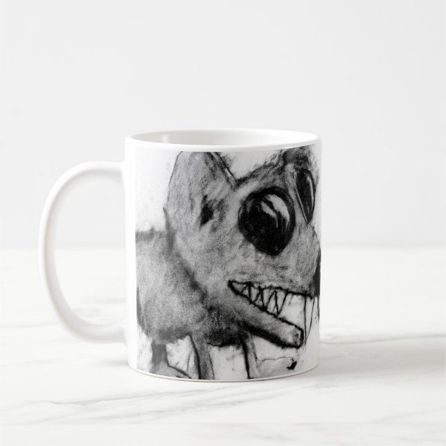 dog mug. the close-up. coffee mug (Left)