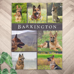 Dog Multi-Photo Collage Pet Keepsake Custom Throw Fleece Blanket