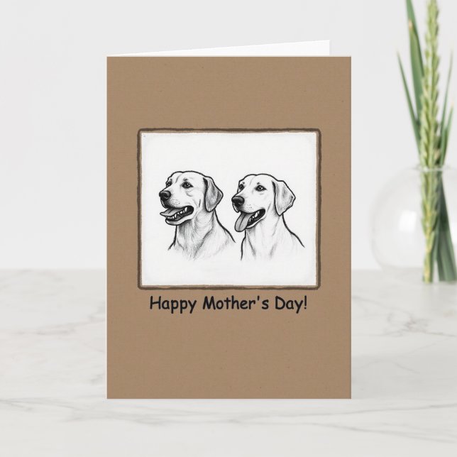 Dog Mums Happy Mothers Day Card (Front)