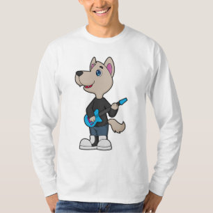 Dog Musician Guitar Music T-Shirt