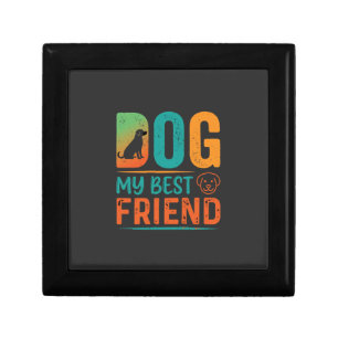 Dog My Best Friend Retro Design Gift Box