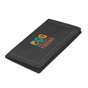 Dog My Best Friend Retro Design Tri-fold Wallet