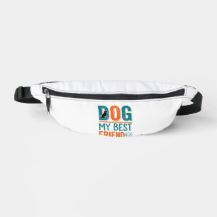 Dog My Best Friend Vintage Dog Lover Shirt Design_ Fanny Pack