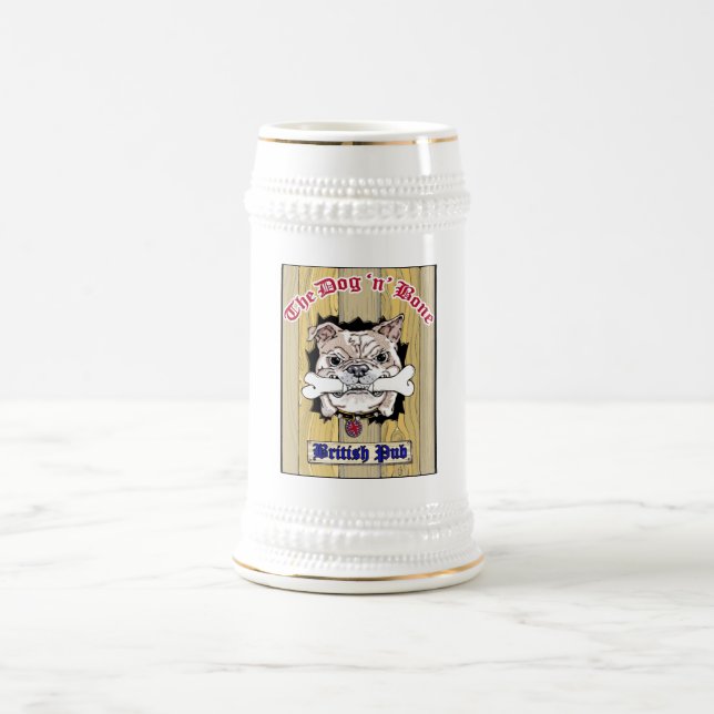 Dog N Bone Beer Stein Logo in Center (Center)