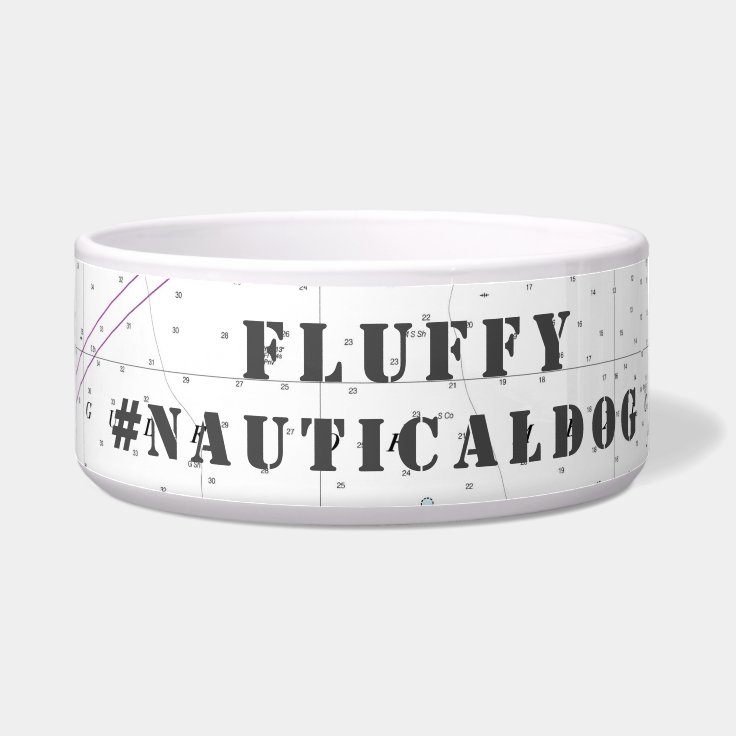 Dog Name Nautical Florida Latitude Longitude Bowl Zazzle
