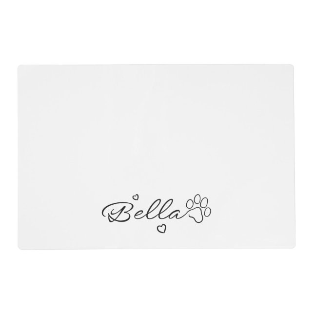 Dog names - Bella Bowl Placemat (Front)