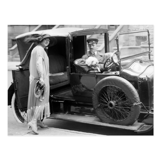 Dog Nanny and Chauffeur, 1920s Postcard | Zazzle