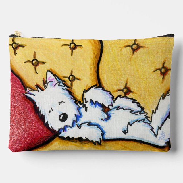Dog Napped Westie   Accessory Pouch (Front)
