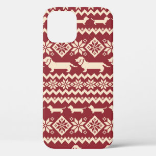 Dog Nordic pattern illustration iPhone 12 Case