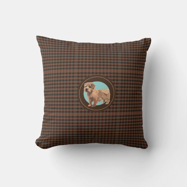 Dog Norfolk terrier Throw Pillow (Front)