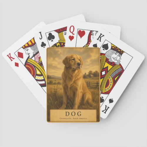 Dog North American Countryside VINTAGE Poker Cards