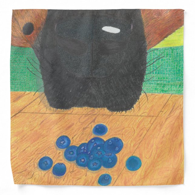 Dog nose and blueberry bandana (Front)