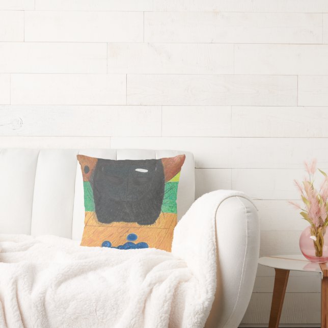 Dog nose and blueberry pillow (Couch)