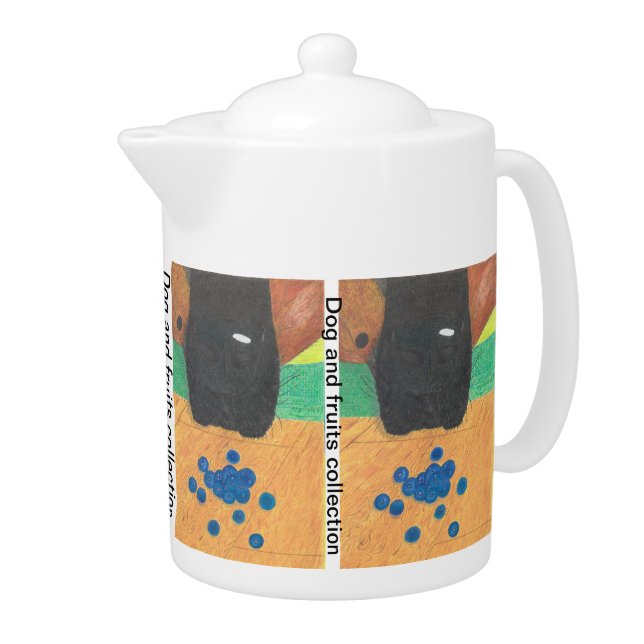 Dog nose and blueberry teapot (Right)