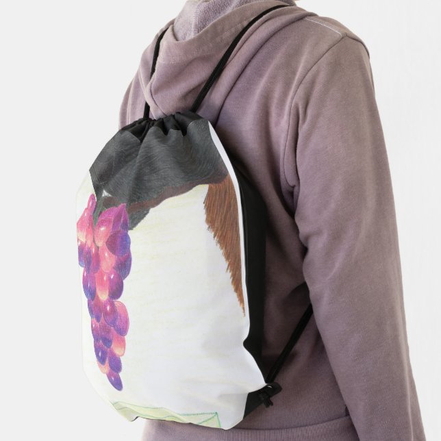 Dog nose and grape  drawstring bag (Insitu)