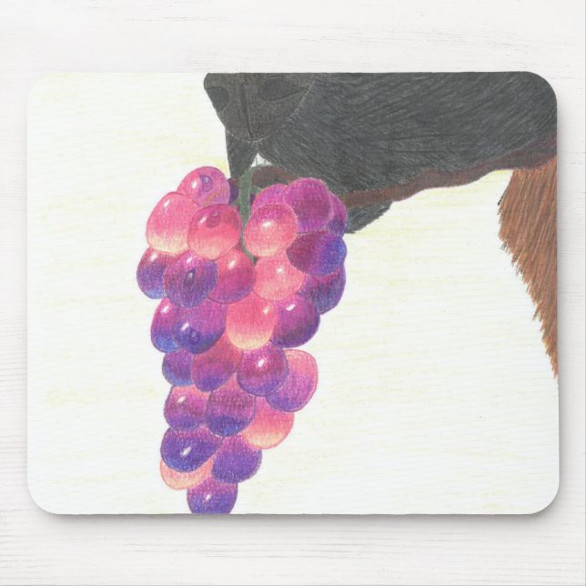 Dog nose and grape mouse pad (Front)