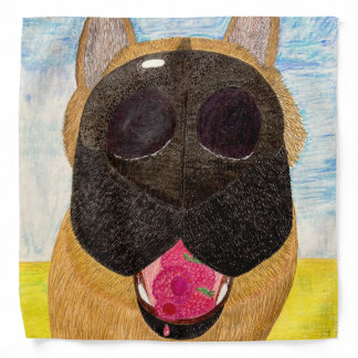 Dog nose and raspberry bandana