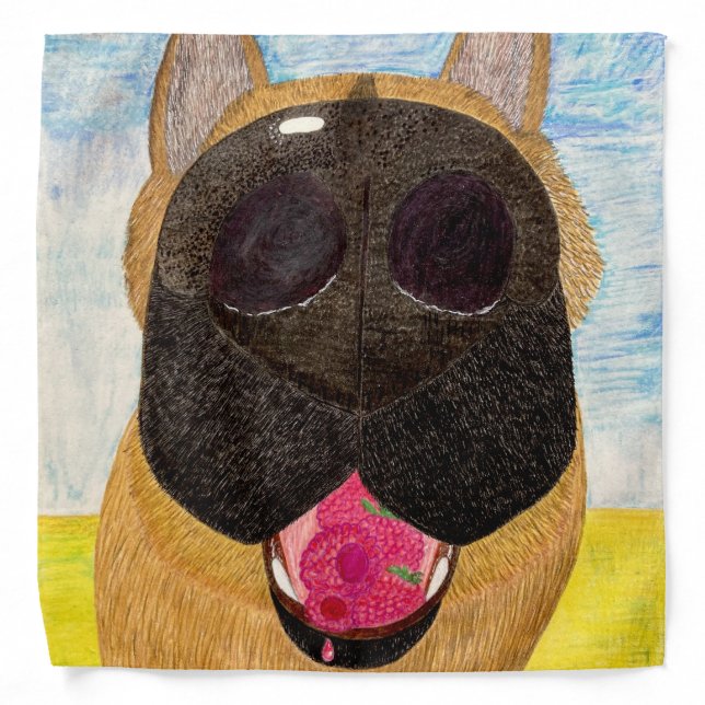 Dog nose and raspberry bandana (Front)