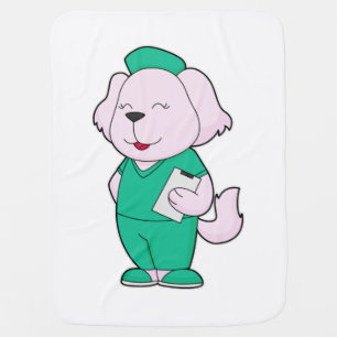 Dog Nurse Baby Blanket