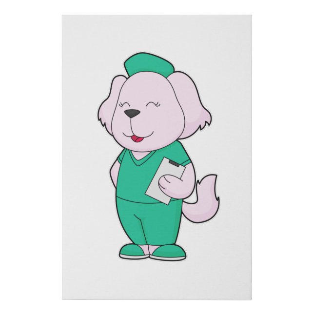 Dog Nurse Faux Canvas Print (Front)