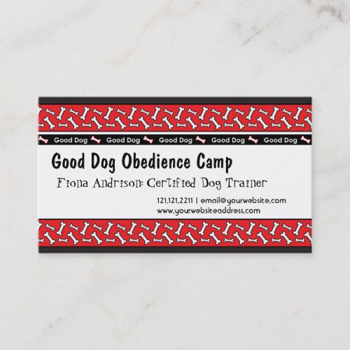 Dog Obedience Classes Dog Trainer Business Cards