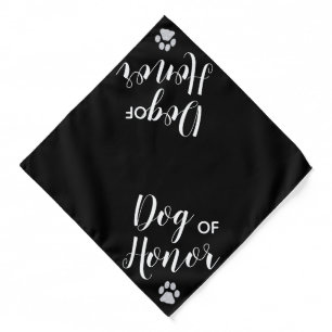 Dog of Honor- Black Silver Glitter Pet Dog Wedding Bandana