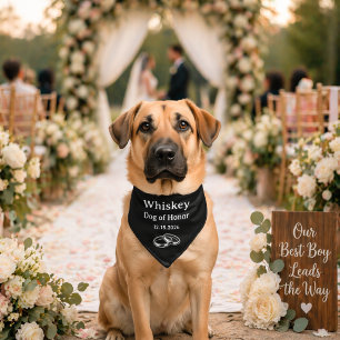 Dog of Honor Custom Name Wedding  Pet Bandana Collar