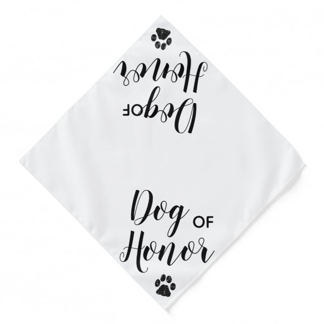 Dog of Honor - Cute Pet Dog Wedding Bandana (Front)