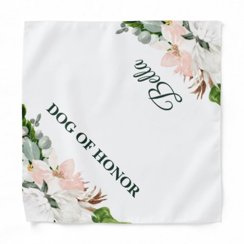 Dog Of Honor  Floral Dog in Wedding Pet  Bandana