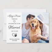 Dog Of Honor Personalized Pet Photo Dog Wedding Save The Date (Front)