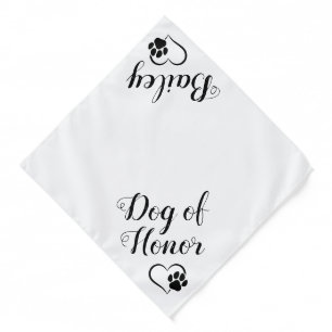 Dog of Honor Personalized Pet Wedding Bandana