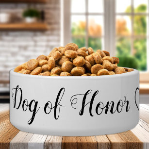Dog of Honor Personalized Pet Wedding Food Bowl