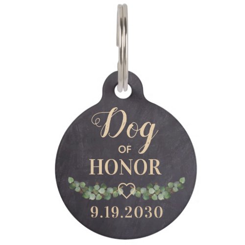 Dog Of Honor Personalized Pet Wedding Pet ID Tag
